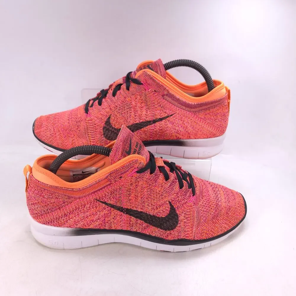 Nike Free TR Flyknit Athletic Running Shoe Womens Size 8.5 718785-800 Pink
